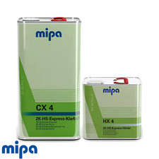 1 x MIPA CX4 2K HS EXPRESS KLARLACK CLEAR LACQUER WITH HX4 HARDENER 7.5LTR KIT