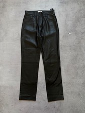 Sandro Paris Leather Straight Pants Black Women's Size 34