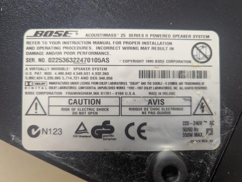 Bose lifestyle acoustimass - bose,