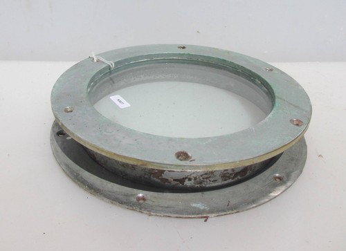 Vintage brass porthole window - brass,