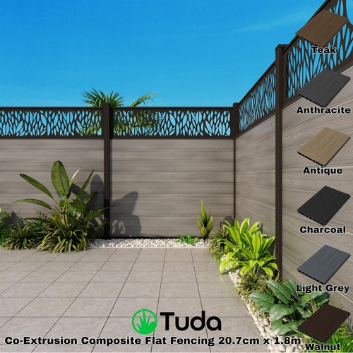 Composite flat fence - composite,