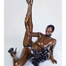 Latex Rubber Gummi Catsuit Full Body Tight Fitting Bodysuit Fancy Dress
