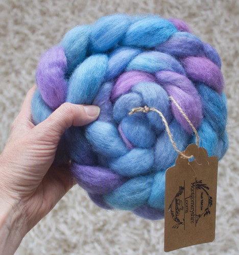 Hand dyed wool - dyed, for