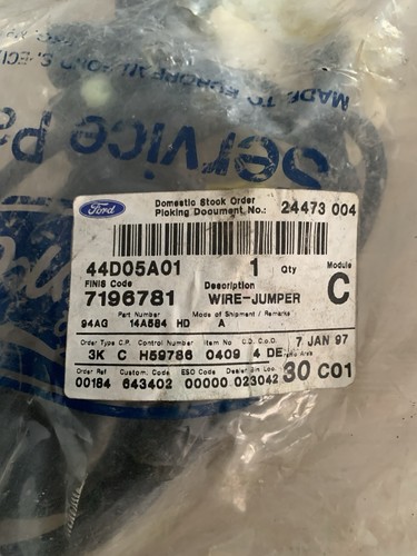 Ford fiesta escort wiring - ford,fiesta/escort, dr