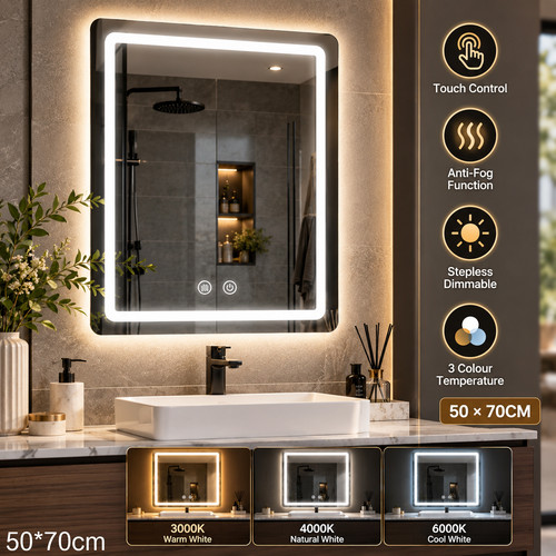 Llluminated bathroom mirror - llluminated,
