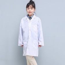 Kids Doctors White Lab Coat Scientist Childrens Fancy Dress Costume Girls Boys