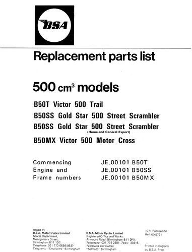 1971 bsa b50t - (0389),