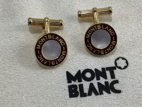 Montblanc men cufflinks - cufflinks, gold