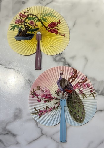 Vintage paper hand fans fold - hand,