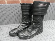Sz 9 VINTAGE/CLASSIC RACING TYPE LEATHER MOTORCYCLE BOOTS   sz 9 .
