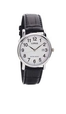 LORUS GENTS BLACK LEATHER STRAP  MENS WATCH RG865CX9 , BRAND NEW WITH TAG .
