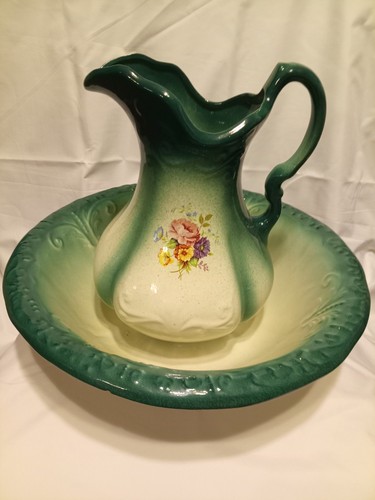 Vintage wash bowl and pitcher - wash,