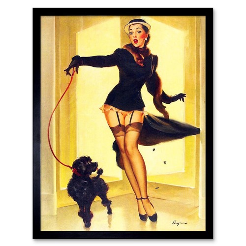 Painting woman losing skirt - painting,