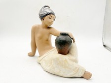 VINTAGE LLADRO GIRL LETICIA LADY WITH VASE URN BLANKET FIGURINE ORNAMENT