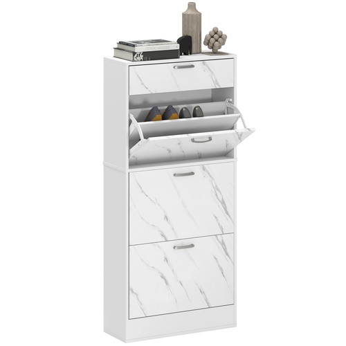 Homcom shoe cabinet 4 - shoe,
