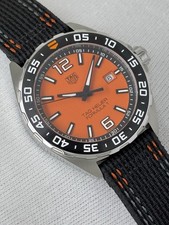 TAG Heuer Formula 1 43mm Rare Orange Quartz Stainless Steel Gents Watch WAZ101A