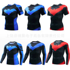 Titans The Batman Nightwing Robin 3D T-Shirts Superhero Sports Fitness Top Tee