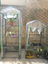 Mini Greenhouse Outdoor Garden Plants Grow Green House PVC Cover Steel Frame NEW