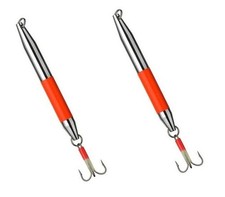 2 x 200 gr Lavrik Pirks With Lumi 6/0 Quality Treble Cod Ling Sea Boat Fishing