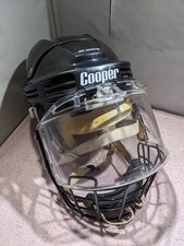 Vintage RARE HTF Cooper H3000M Medium Black Hockey Helmet W/ ITech Type 1 Mask