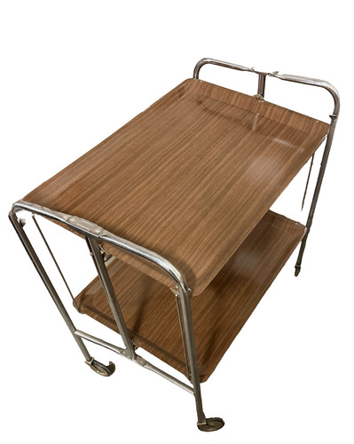 Vintage brown serving - brown, cart