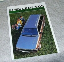 PEUGEOT  505 ESTATE AND FAMILY SALES BROCHURE Jan 1996  Pub no 1F346 UK issue
