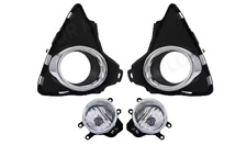 FITS  TOYOTA AURIS FRONT BUMPER FOG LIGHTS LAMPS+ COVERS  LEFT+RIGHT
