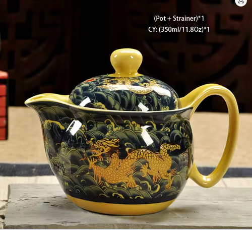Porcelain ceramic dragon green