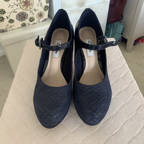Clarks women navy blue faux - clarks, women's