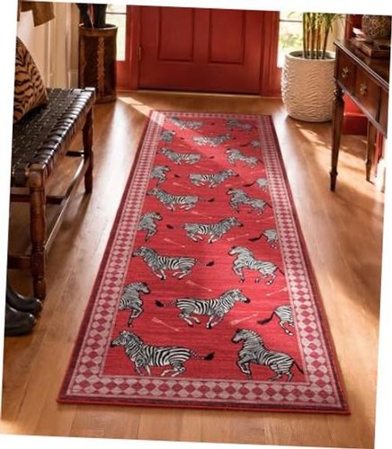 Zebra hallway runner rug 6 - zebra, 2×6