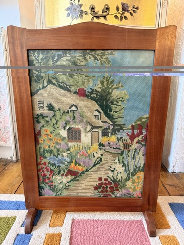 Vintage needlework tapestry - needlework,
