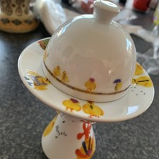 Porcelain egg cup with lid - cup,