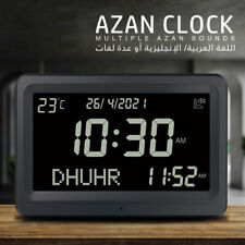 Azan Clock Automatic Worldwide Digital 8 Azan Prayer Sounds Islamic Black UK