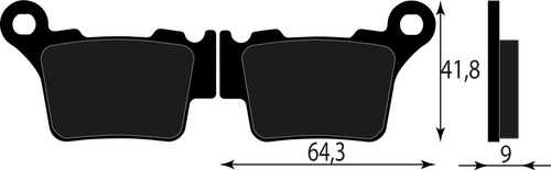 Rear brake pad - , 54813090100
