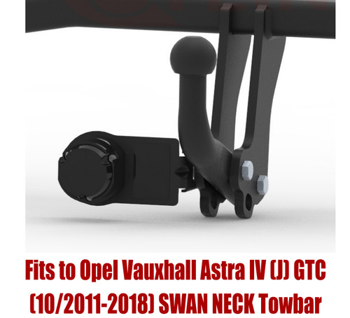 Swan neck tow - bar, for