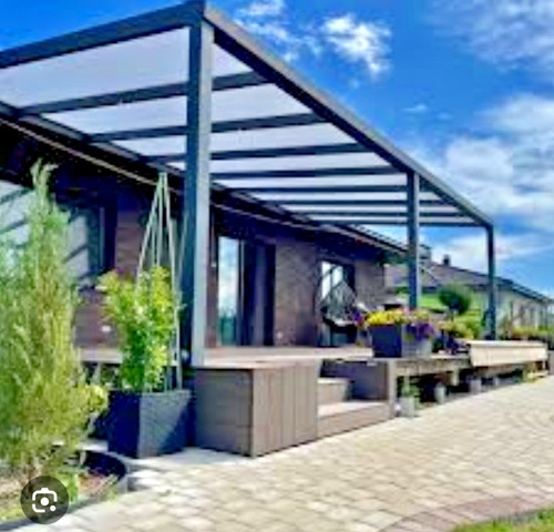 Aluminium patio roof glass - aluminium,