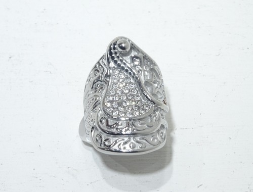 Chunky saddle ring - , gold/silver