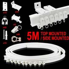 5M Bendable Flexible Curtain Silent Track Bay/ Straight Windows Ceiling Rail New