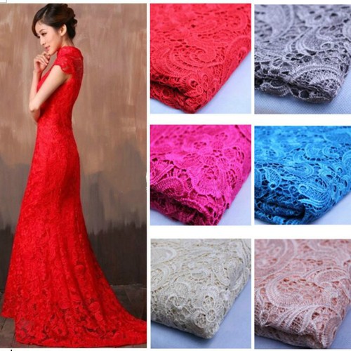 Floral lace embroidery guipure - lace,