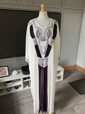 White Butterfly Sleeve Abaya