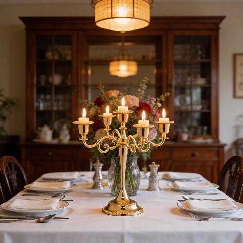 Arms metal candelabra candle - metal,