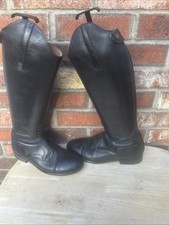 brogini 01 sh Black Leather Riding Boots Missing 1 Stud Size UK5 Eur38
