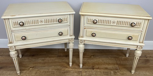 Pair bedside tables - bedside, vintage