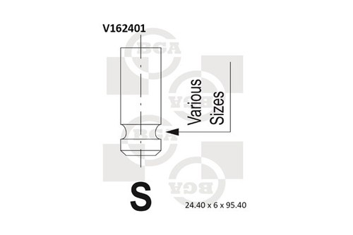 Bga v162401 outlet valve - outlet, for