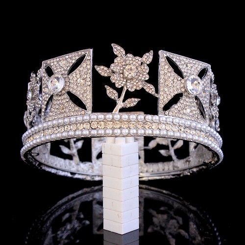 6cm tall flower crystal round - tall,