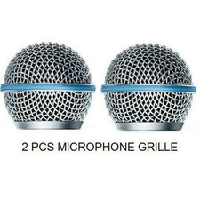 2 × Microphone Grill Mic Grille Ball Head Mesh For Shure Beta58A SM58 pgx24 slx24