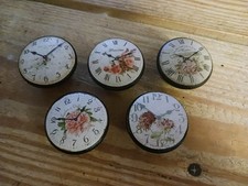 5PC French Roses Clocks