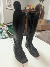 Petrie Black Leather Dressage Tall Boots - Size EU 37/ US 6.5