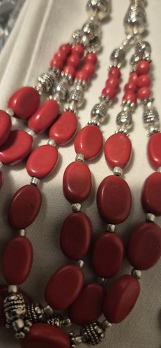 Beautiful indian silver - silver, red
