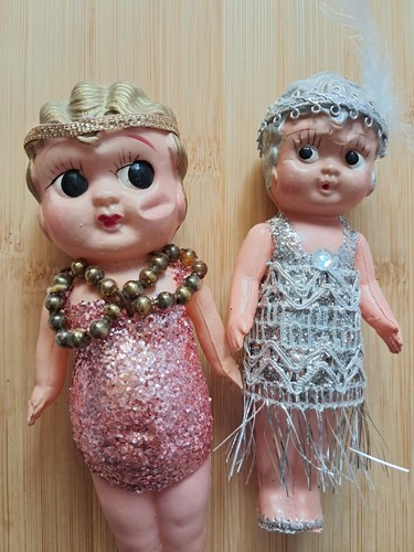 Vintage kitsch carnival dolls - vintage,